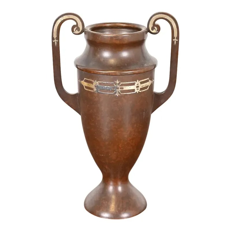 Heintz Arts & Crafts Sterling Silver on Bronze Amphora Vase (1 of 12)