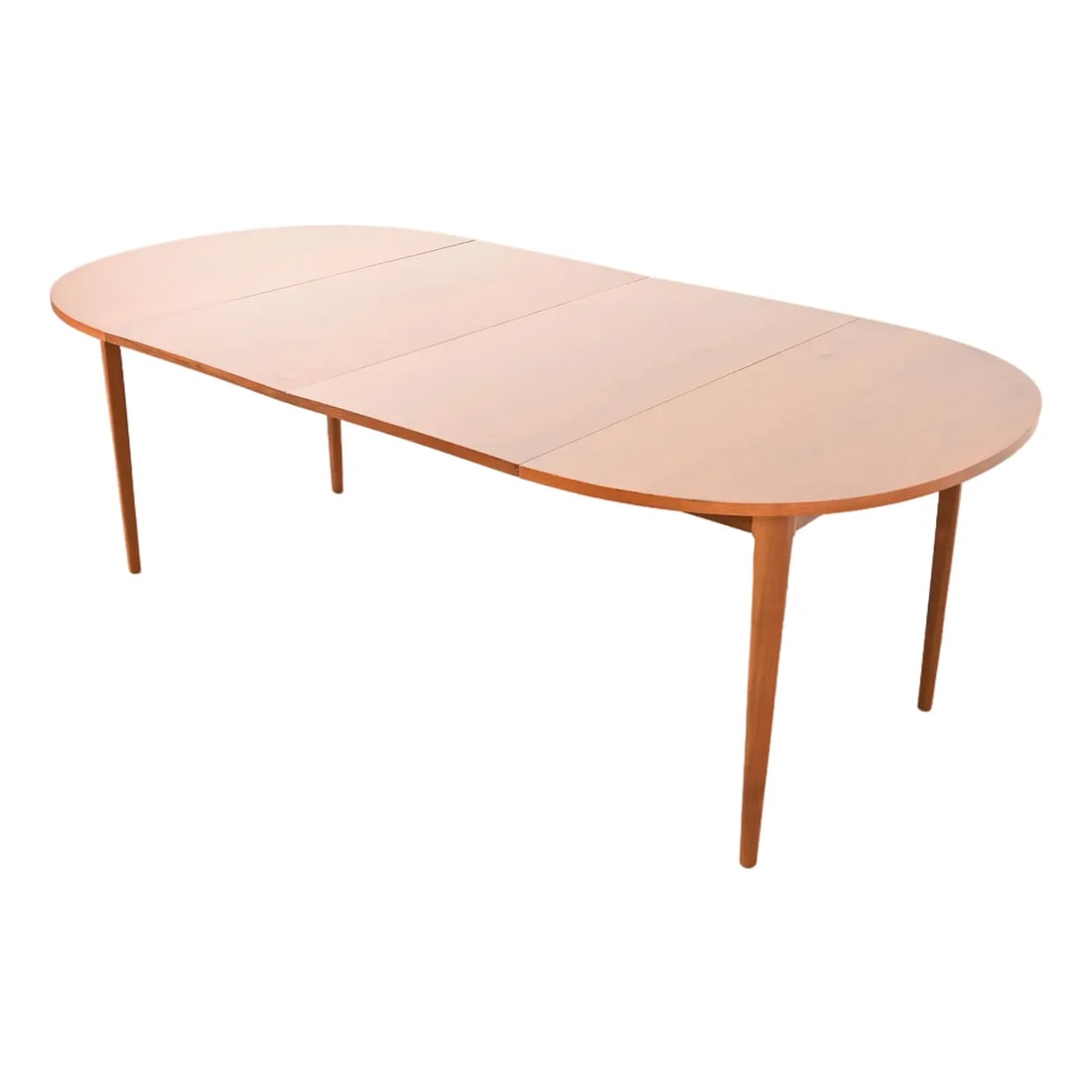 Kipp Stewart for Drexel Declaration Walnut Extension Dining Table, Newly Refinished: An exceptional Mid-Century Modern extension dining table By Kipp Stewart for Drexel, "Declaration" Line USA, Circa 1960s Gorgeous book-matched walnut top, with sculpted solid walnut legs. Measures: 44