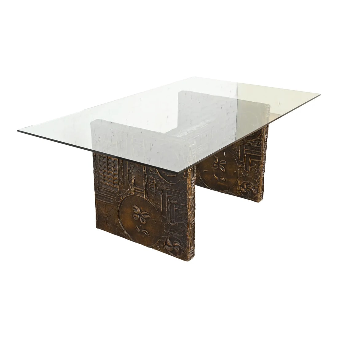Adrian Pearsall Mid-Century Modern Brutalist Glass Top Dining Table, 1960s (1 of 10)