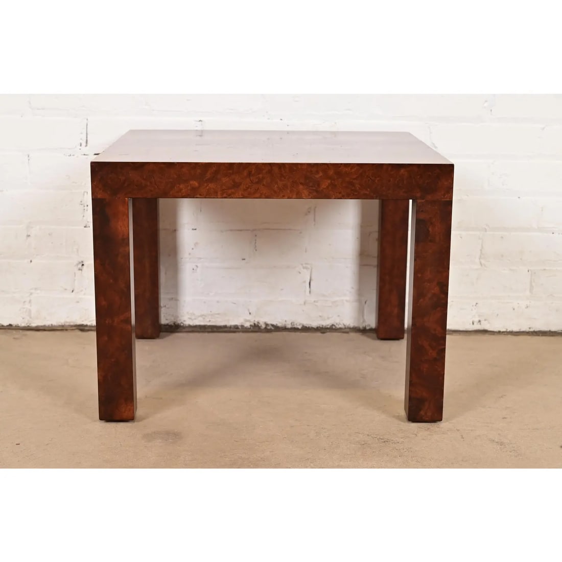 Paul Evans for Directional Mid-Century Modern Burl Wood Parsons Side Table, 1960s - 4