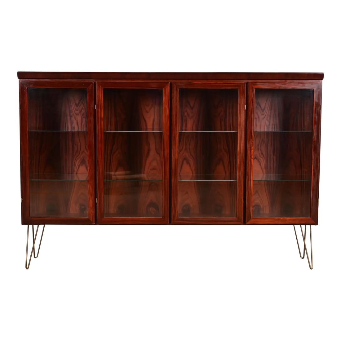 Skovby Danish Modern Rosewood Lighted Bookcase Cabinet, Circa 1970s (1 of 13)