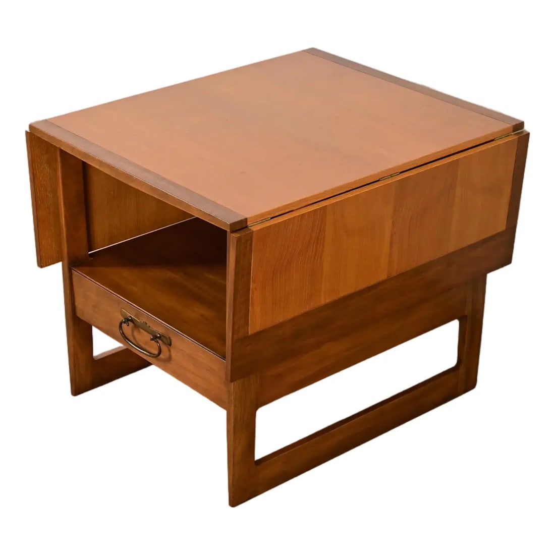 Michael Taylor for Baker Furniture Mid-Century Modern Hollywood Regency Teak and Walnut Side Table (1 of 14)