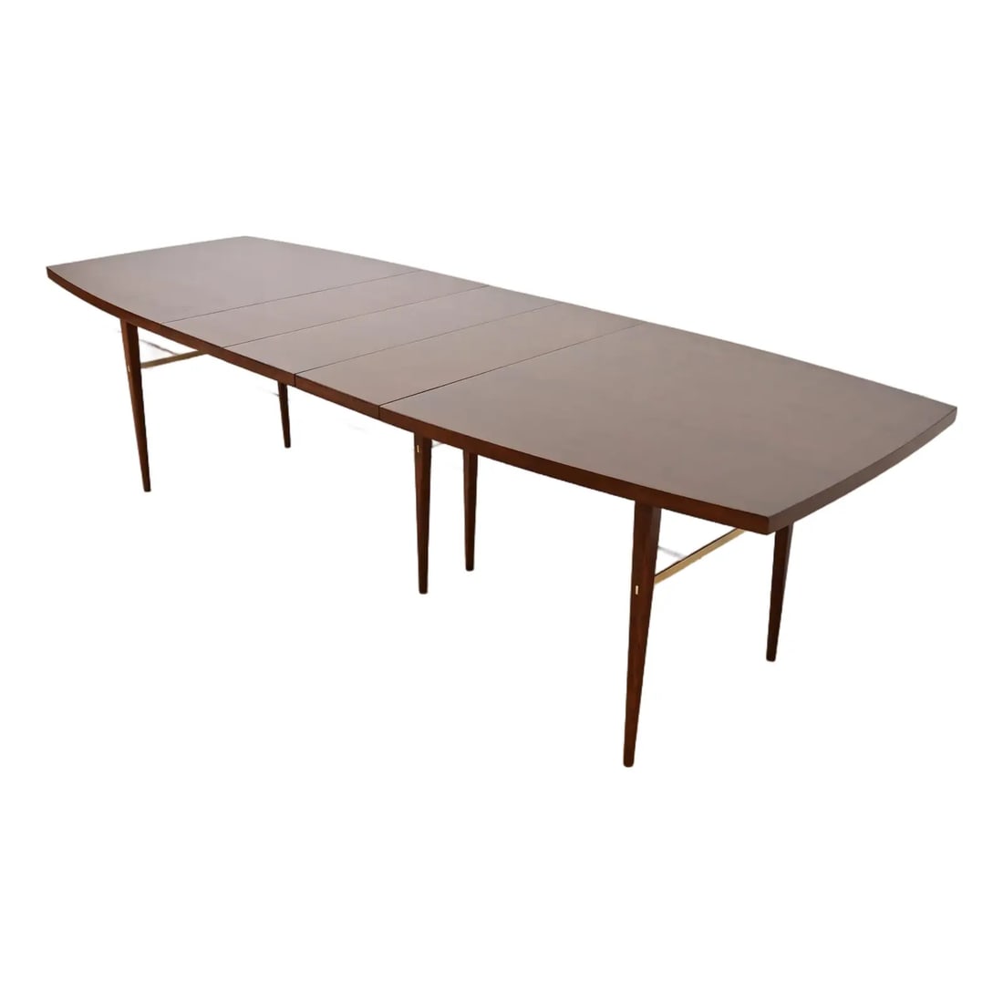 Paul McCobb for Directional Mid-Century Modern Walnut and Brass Extension Dining Table (1 of 14)