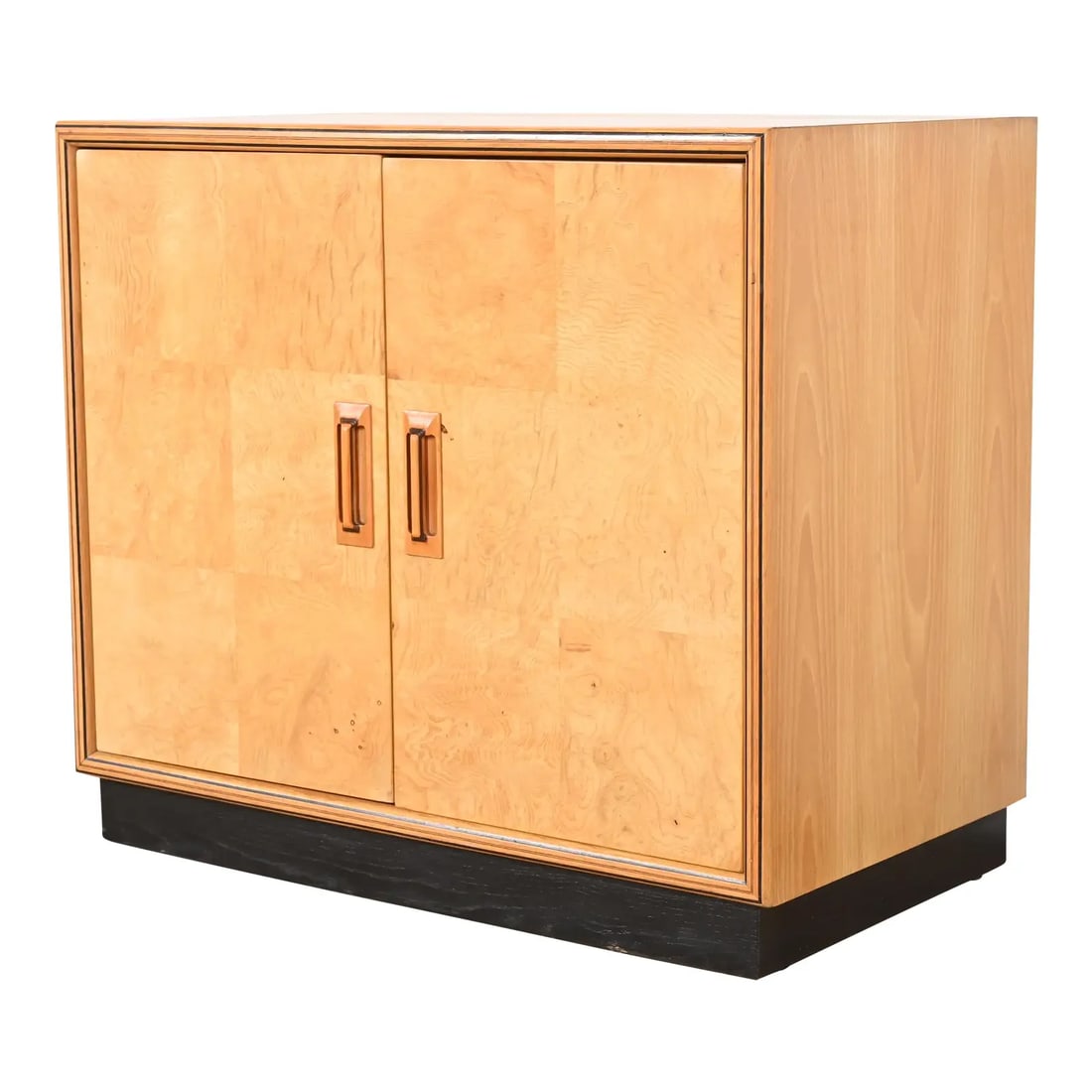 Milo Baughman Style Burl Wood Bar Cabinet by Henredon (1 of 12)