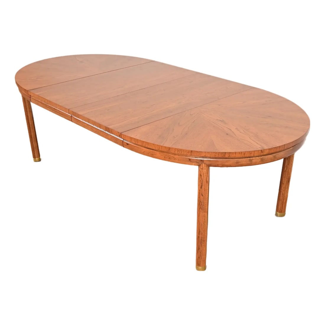 Henredon Mid-Century Hollywood Regency Pecan Wood Extension Dining Table, Newly Refinished (1 of 14)