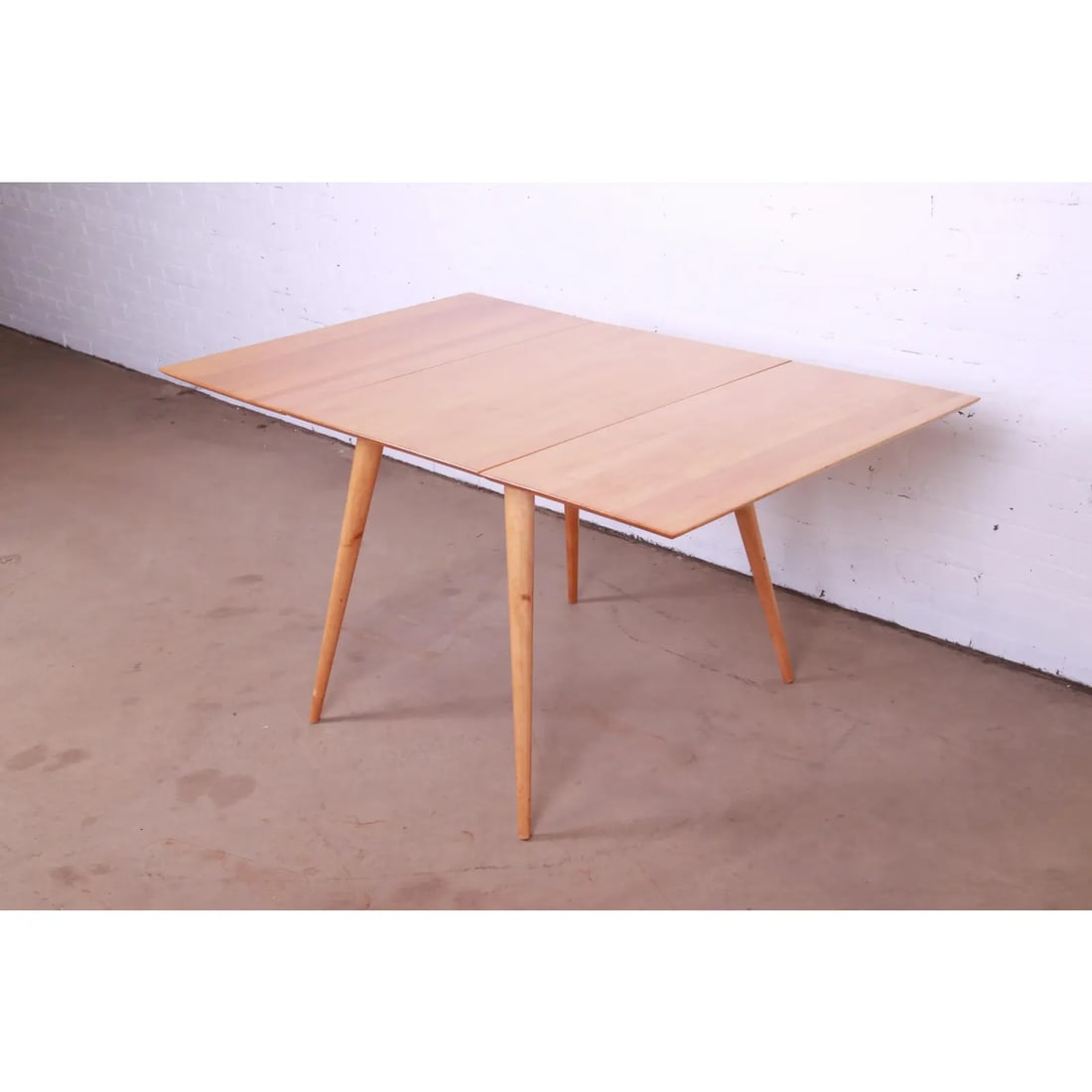 Paul McCobb Planner Group Solid Maple Drop Leaf Dining Table, Newly Refinished - 13