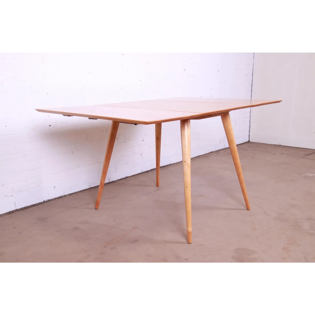 Paul McCobb Planner Group Solid Maple Drop Leaf Dining Table, Newly Refinished - 6