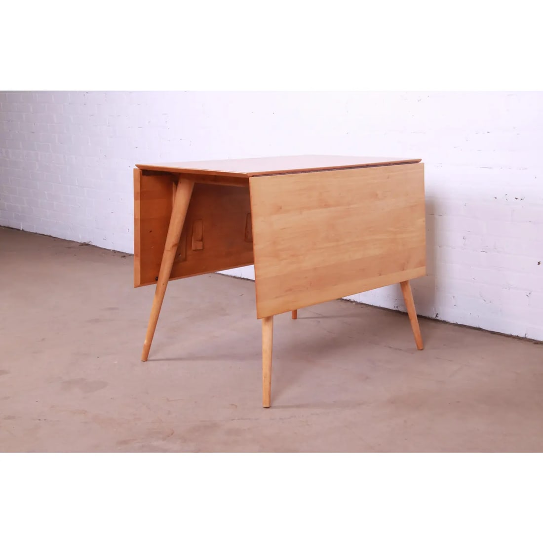 Paul McCobb Planner Group Solid Maple Drop Leaf Dining Table, Newly Refinished - 9