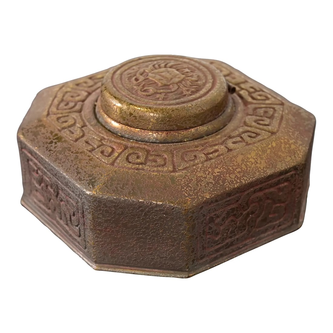 Tiffany Studios New York Zodiac Bronze Inkwell (1 of 12)