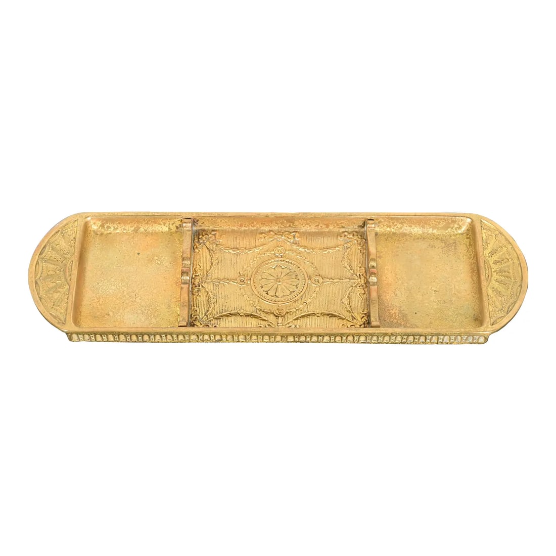 Tiffany Studios New York Adam Pattern Bronze Doré Pen Tray (1 of 12)