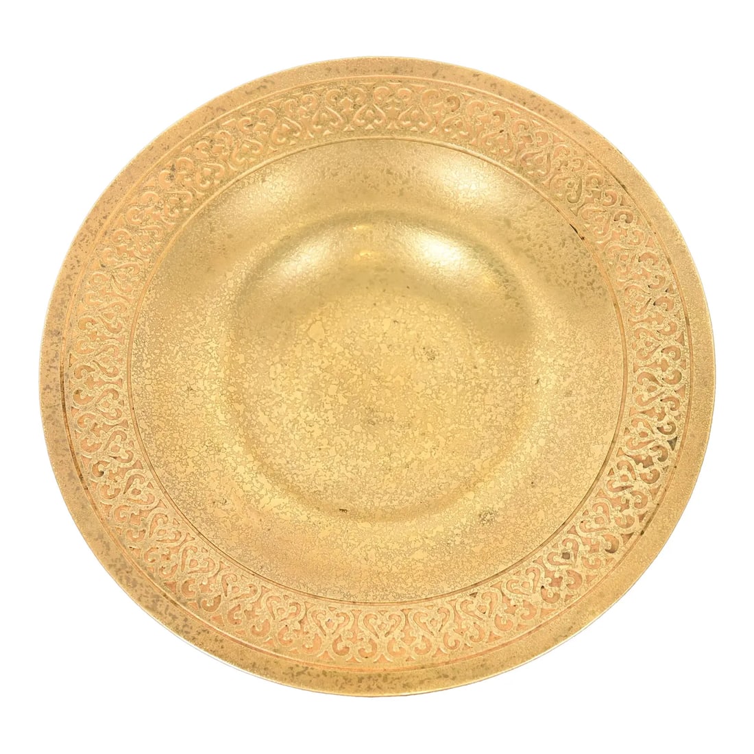 Tiffany Studios New York Bronze Doré Bowl With Decorative Border (1 of 13)