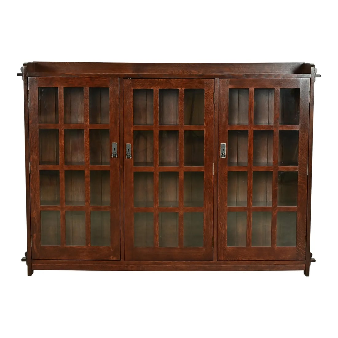 Stickley Mission Oak Arts & Crafts Triple Bookcase (1 of 13)
