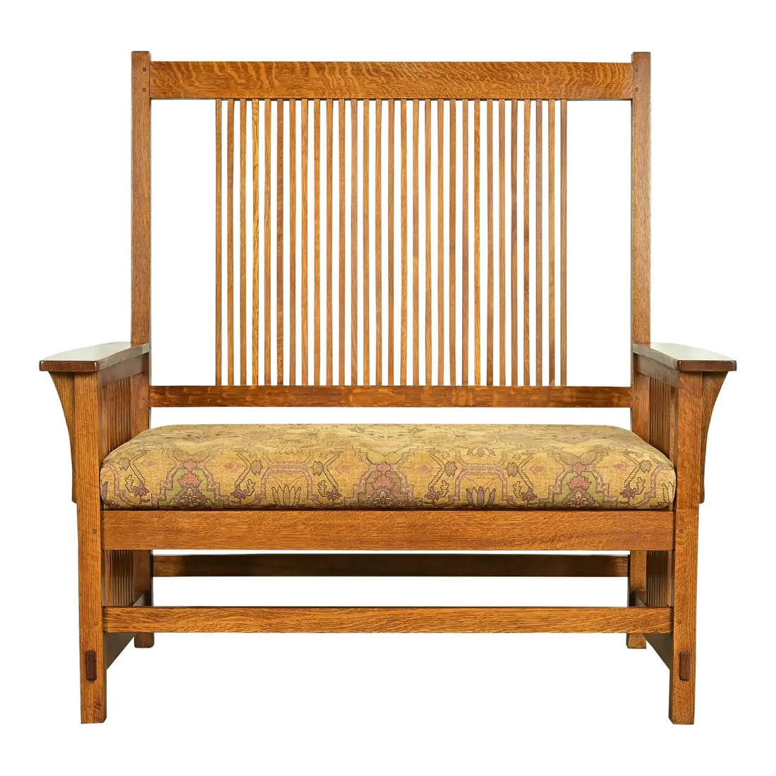 Stickley Mission Oak Arts & Crafts Spindle Bench or Settee (1 of 14)