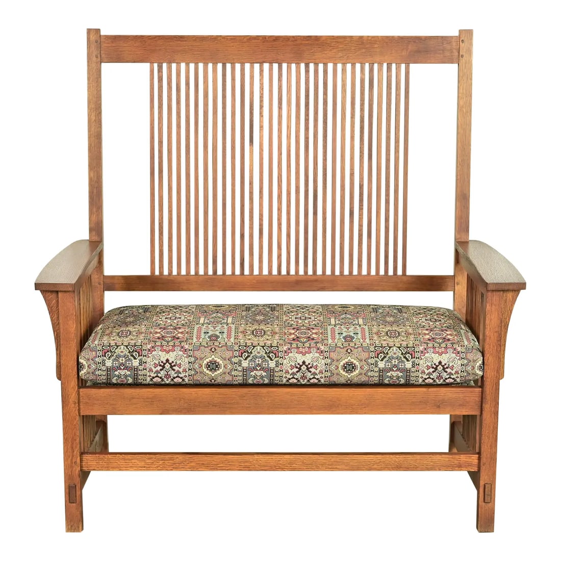 Stickley Mission Oak Arts & Crafts Spindle Bench or Settee (1 of 14)