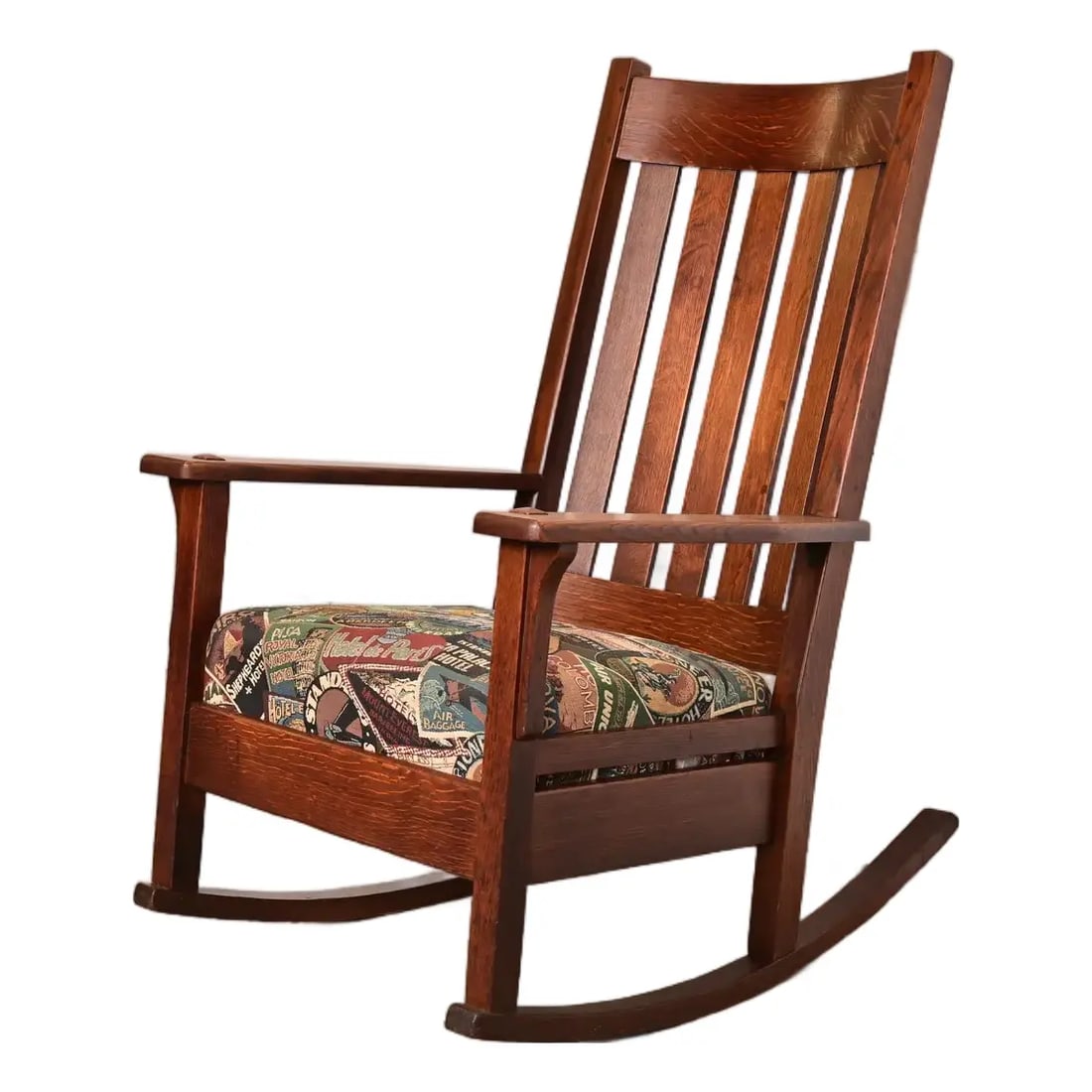 J. M. Young & Sons Antique Mission Oak Arts & Crafts Rocking Chair, Circa 1900 (1 of 13)