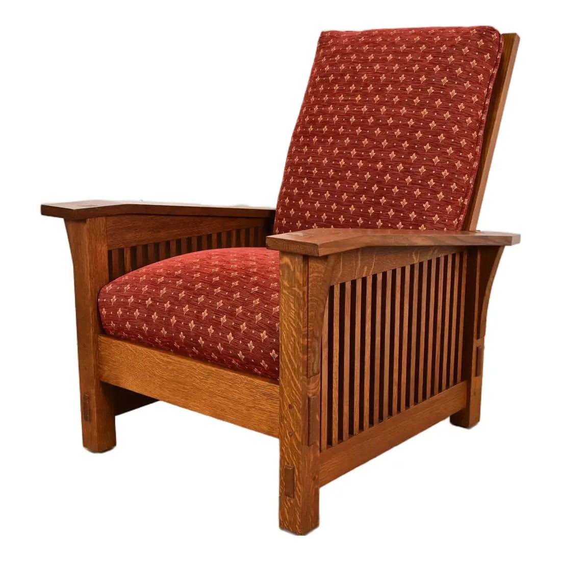 Stickley Mission Oak Arts & Crafts Reclining Morris Lounge Chair (1 of 13)