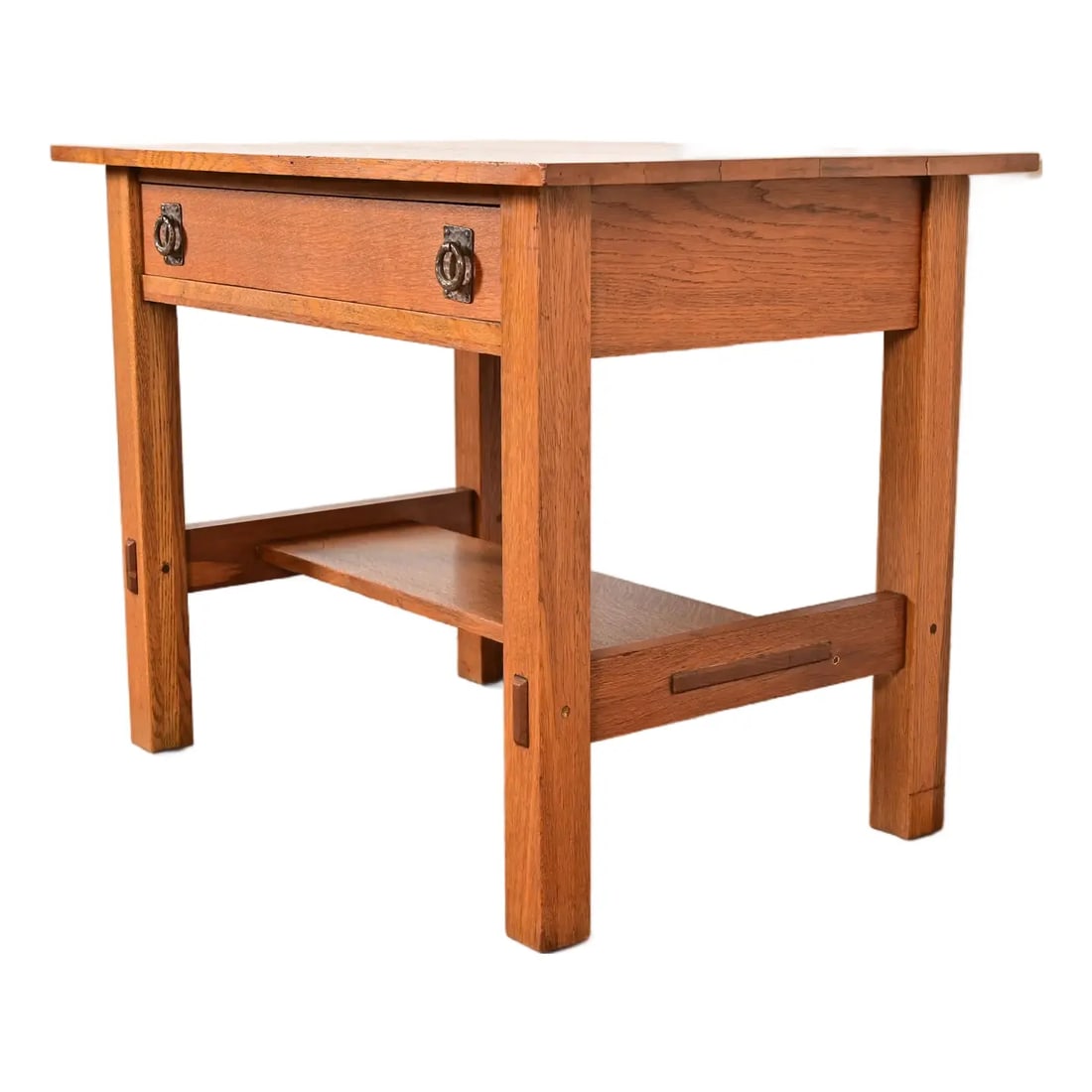 Lifetime Furniture Antique Mission Oak Arts & Crafts Desk or Library Table, Circa 1910 (1 of 14)