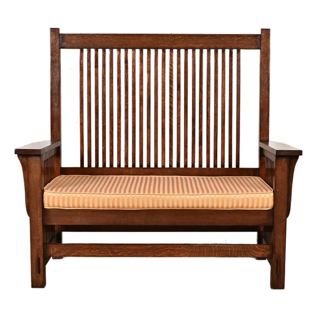 Stickley Style Mission Oak Arts & Crafts Spindle Bench or Settee (1 of 12)
