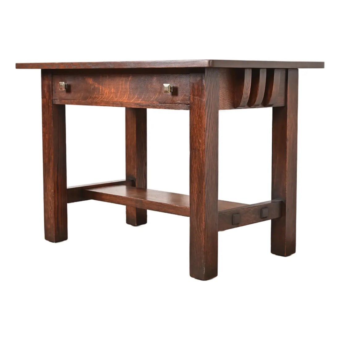 Limbert Antique Mission Oak Arts & Crafts Writing Desk or Library Table, Circa 1910 (1 of 14)