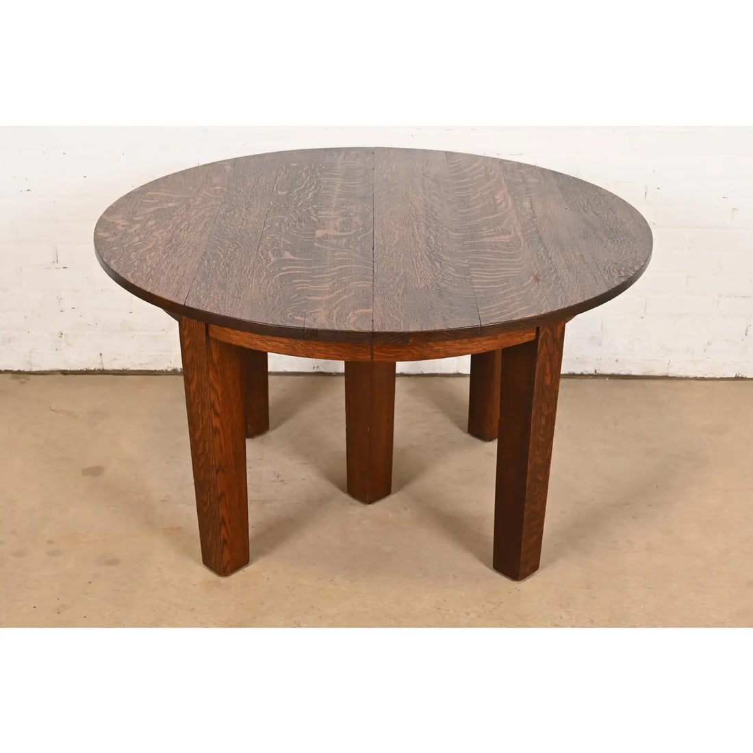 Gustav Stickley Antique Mission Oak Arts & Crafts Extension Dining Table, Circa 1910 - 13