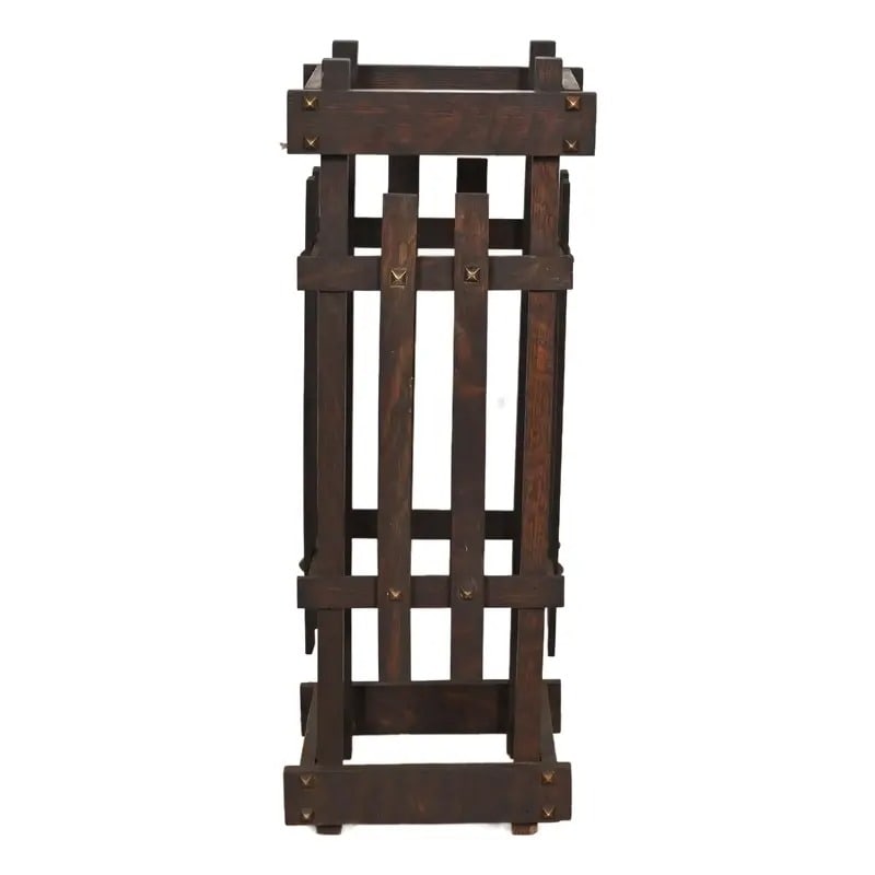 Stickley Style Antique Mission Oak Arts & Crafts Umbrella Stand, Circa 1900 (1 of 8)