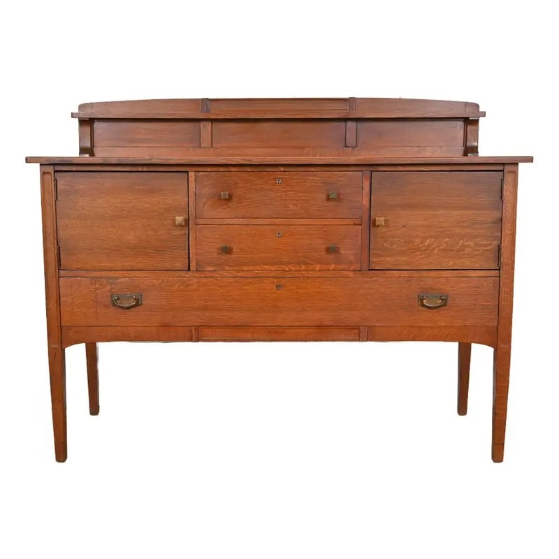 Limbert Antique Mission Oak Arts & Crafts Sideboard Buffet or Bar Cabinet, Circa 1900 (1 of 12)