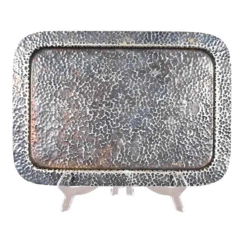 Joseph Heinrichs Arts and Crafts Hand Hammered Silverplate Drink Tray (1 of 12)