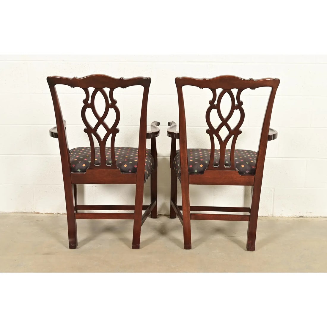 Kindel Furniture Georgian Carved Mahogany Armchairs, Pair - 11