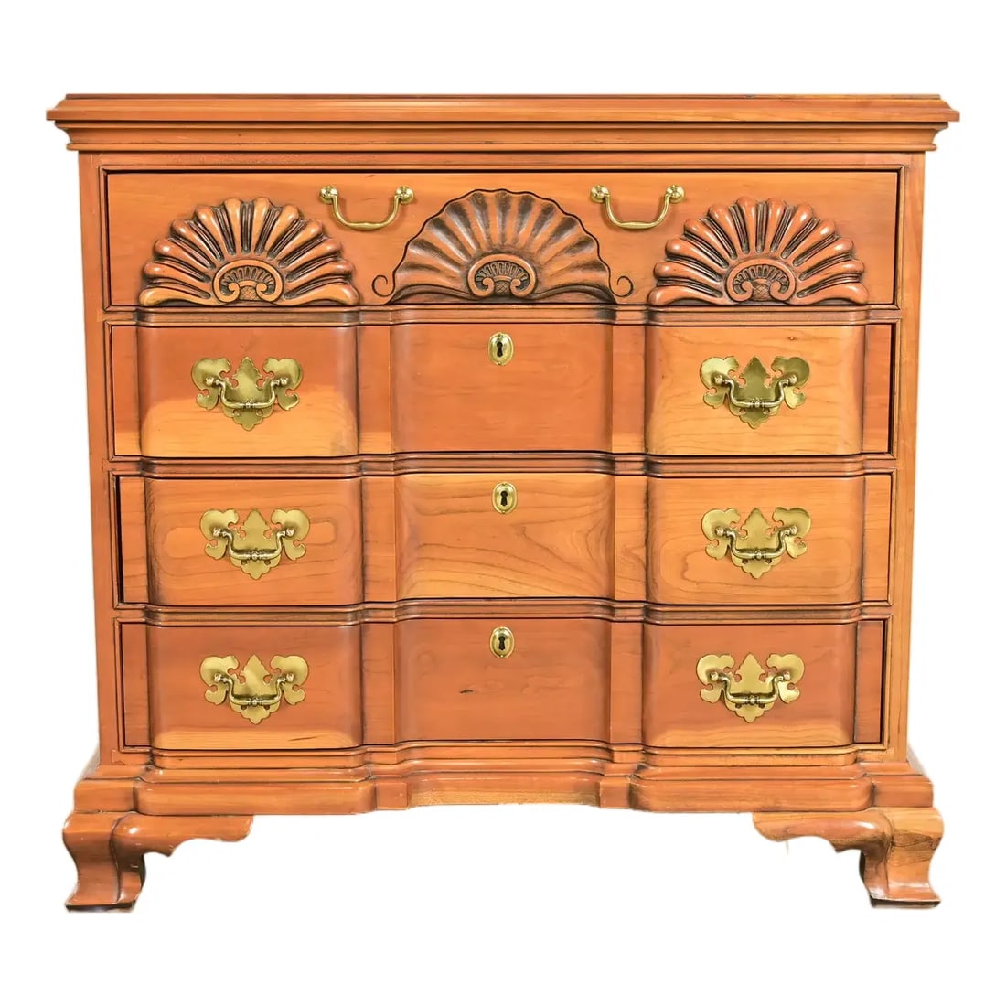 Harden Furniture Georgian Solid Cherry Wood Three-Drawer Block Front Dresser or Chest of Drawers (1 of 15)