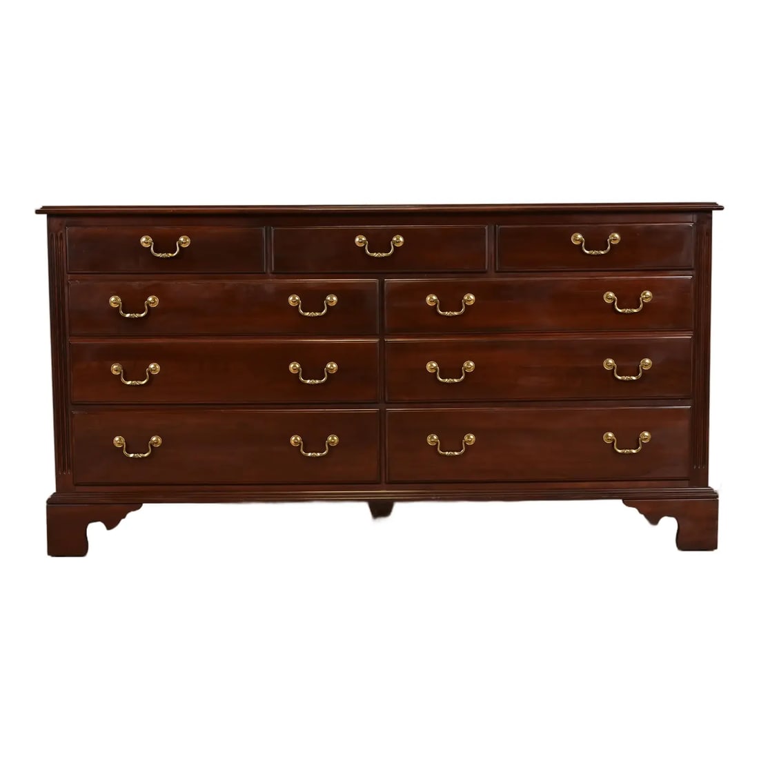 Late 20th Century Ethan Allen Georgian Solid Cherry Wood Dresser or Credenza (1 of 12)