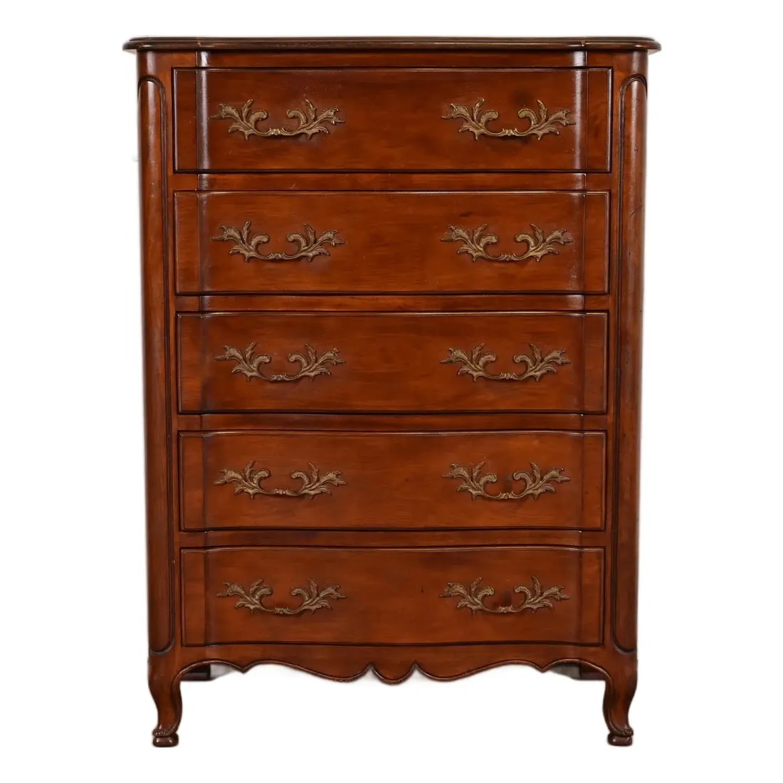 Bodart French Provincial Louis XV Fruitwood Highboy Dresser, Circa 1960s (1 of 14)