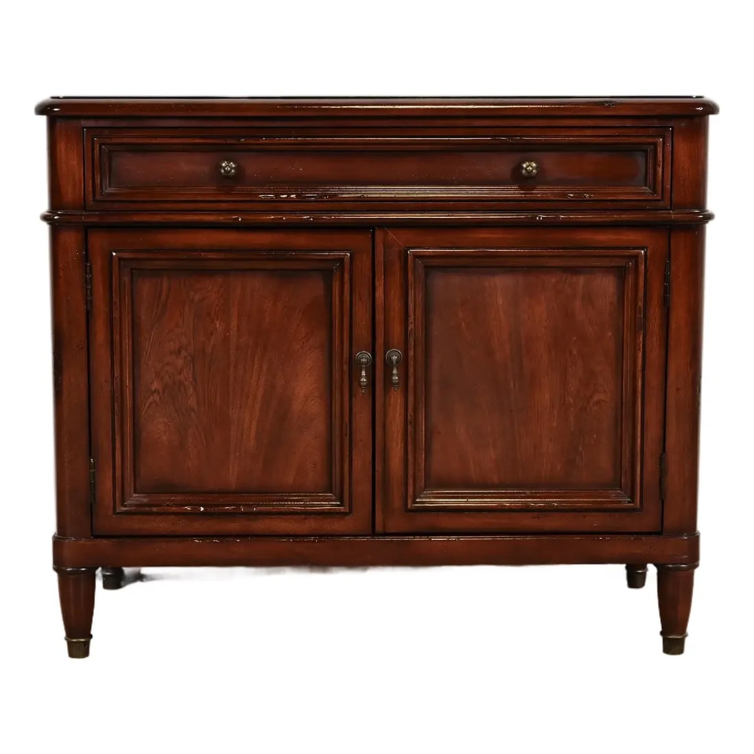 Baker Furniture French Regency Louis XVI Carved Walnut Buffet Server or Bar Cabinet (1 of 17)