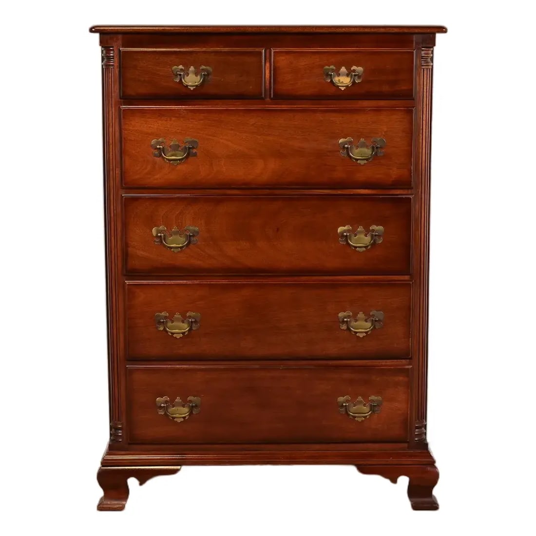 Chippendale Solid Mahogany Highboy Dresser by Kling (1 of 14)