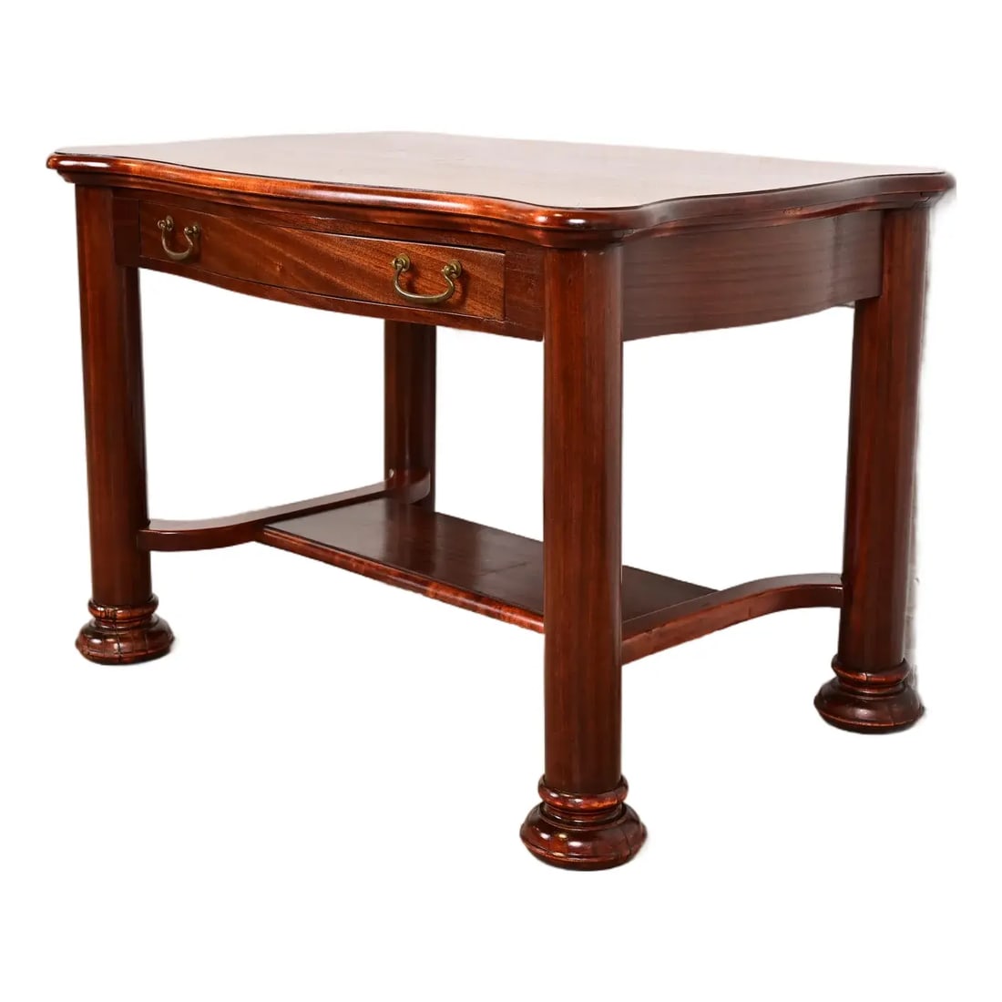 R. J. Horner Style Antique American Empire Carved Mahogany Writing Desk or Library Table (1 of 12)