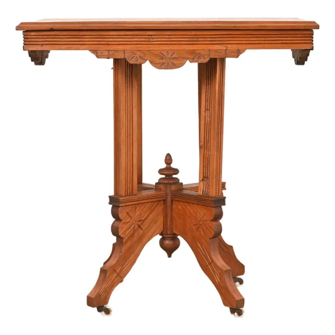 Antique Eastlake Victorian Carved Walnut Parlor Table, Circa 1880s (1 of 10)