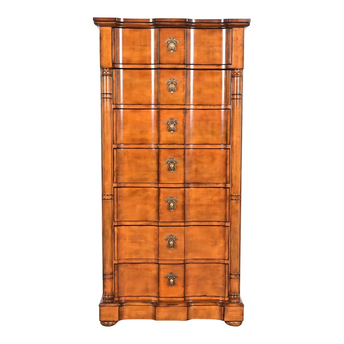 Drexel Heritage French Empire Carved Fruitwood Lingerie Chest or Semainier (1 of 15)