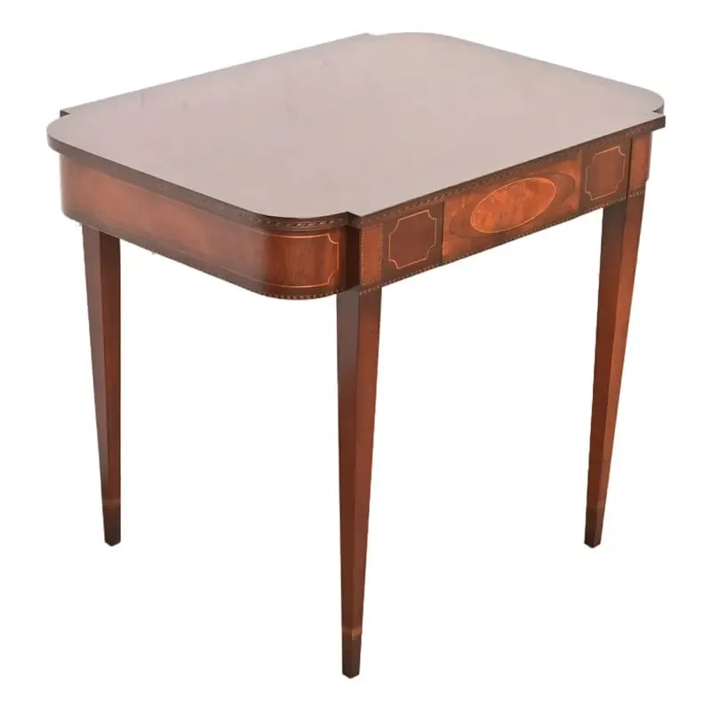Baker Furniture Historic Charleston Collection Federal Inlaid Mahogany Game Table (1 of 11)
