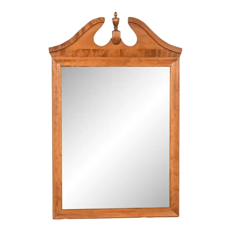 Ethan Allen American Colonial Solid Maple Framed Wall Mirror (1 of 8)