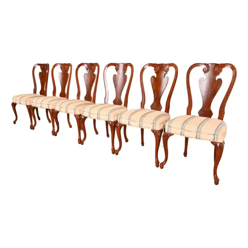 John Widdicomb Queen Anne Mahogany Dining Chairs, Set of Six (1 of 11)