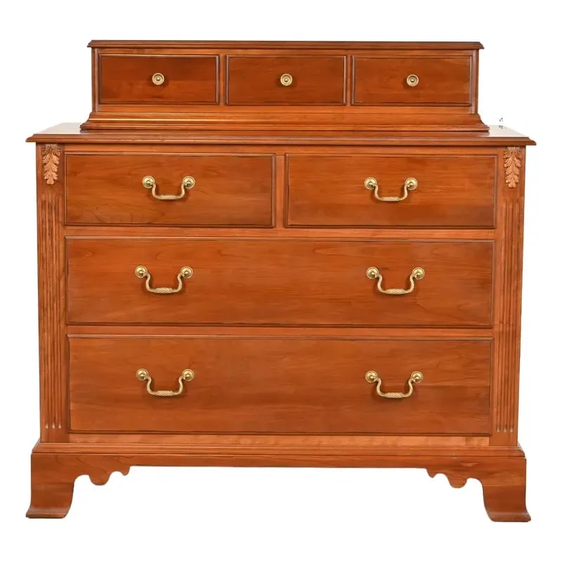 Ethan Allen Georgian Solid Cherry Wood Dresser or Chest of Drawers (1 of 12)