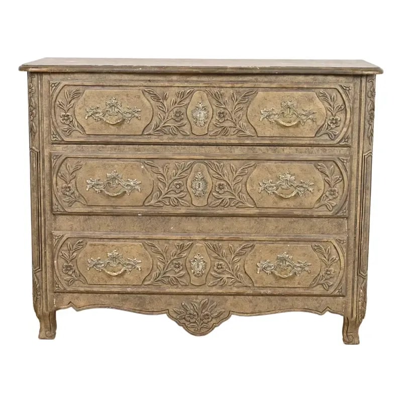 Baker Furniture French Provincial Louis XV Lacquered Commode or Chest of Drawers (1 of 12)