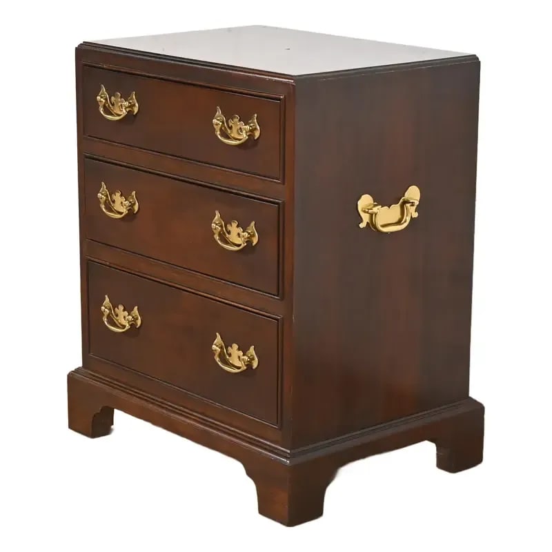 Stickley Georgian Solid Cherry Wood Nightstand or Bachelor Chest (1 of 12)