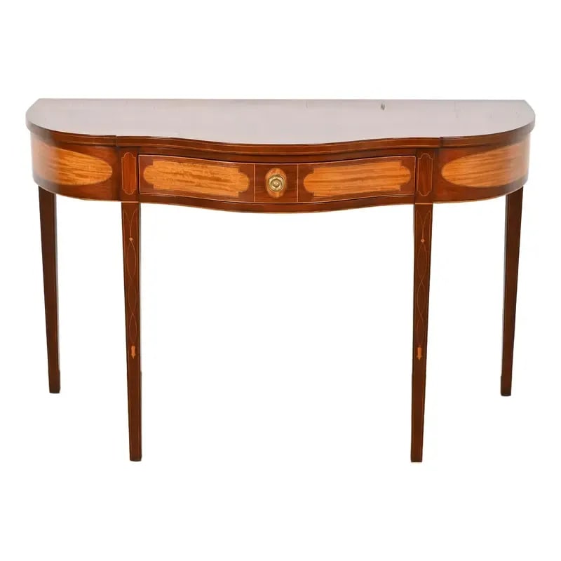 Kindel Furniture Federal Mahogany and Satinwood Inlaid Marquetry Console Table or Server (1 of 12)