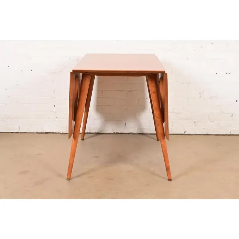 Paul McCobb Planner Group Solid Maple Drop Leaf Dining Table, Newly Refinished - 10