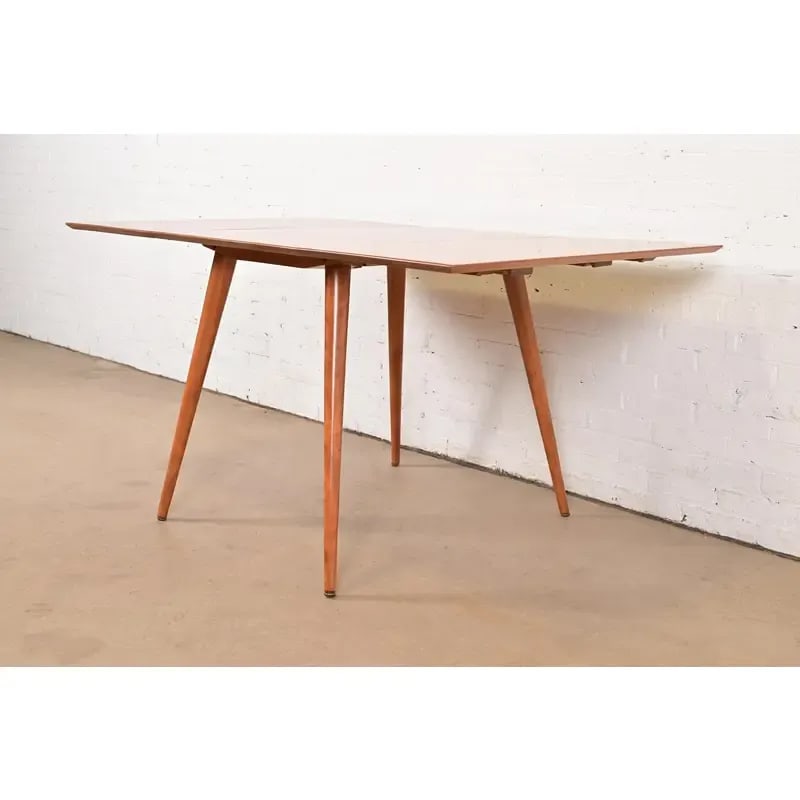 Paul McCobb Planner Group Solid Maple Drop Leaf Dining Table, Newly Refinished - 4