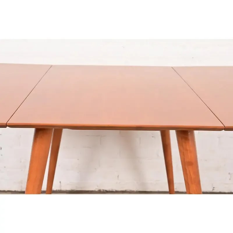 Paul McCobb Planner Group Solid Maple Drop Leaf Dining Table, Newly Refinished - 6
