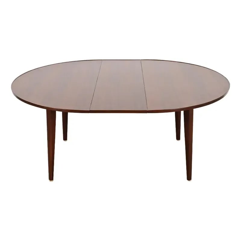 Edward Wormley for Dunbar Mid-Century Modern Walnut Extension Dining Table, Newly Refinished (1 of 14)
