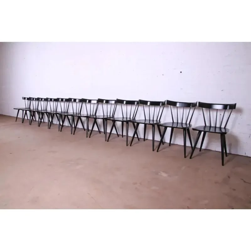 Paul McCobb Planner Group Mid-Century Modern Spindle Back Dining Chairs, Set of Six - 13