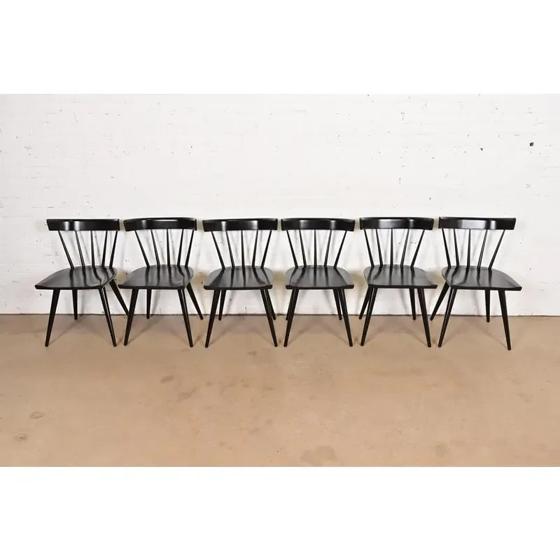 Paul McCobb Planner Group Mid-Century Modern Spindle Back Dining Chairs, Set of Six - 2