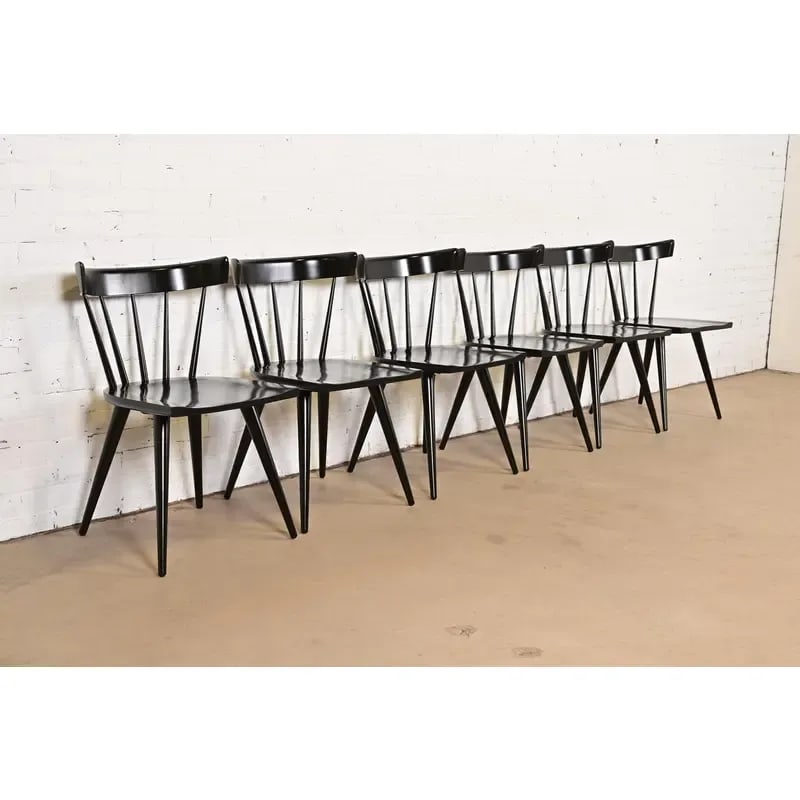 Paul McCobb Planner Group Mid-Century Modern Spindle Back Dining Chairs, Set of Six - 3